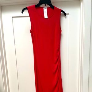 Bright red Wolford sleeveless stretchy dress